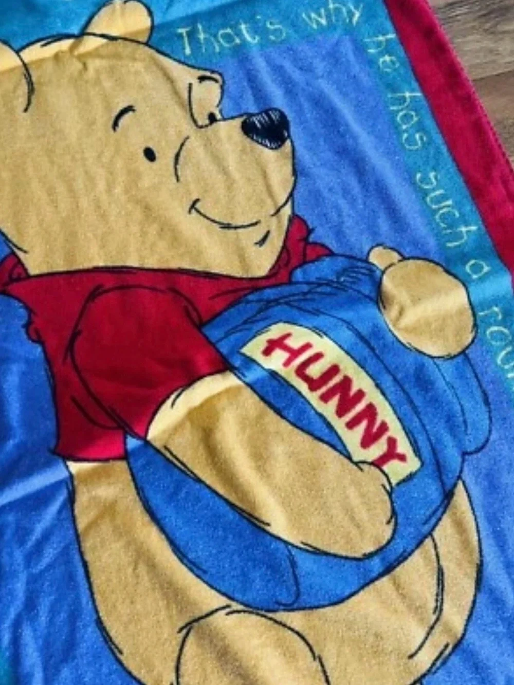 Vintage Winnie the Pooh Beach Towel Franco Disney Sunny Honey Bees Honeypot